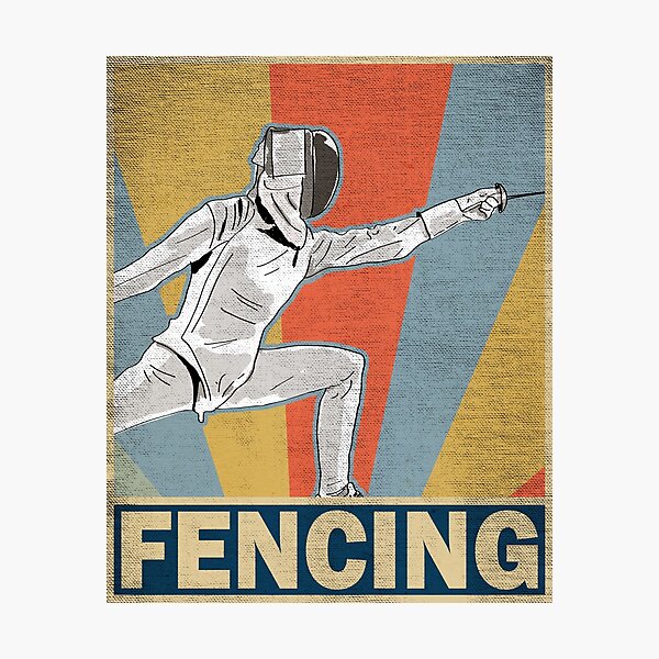 Retro vintage fencing Photographic Print