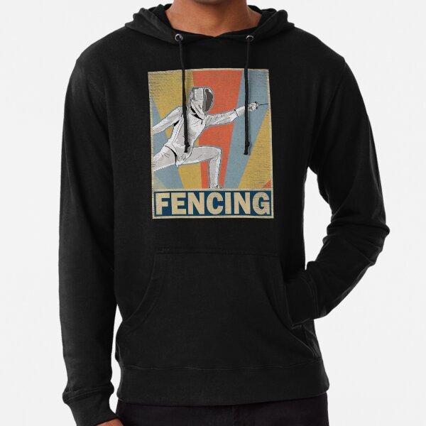 Retro vintage fencing Lightweight Hoodie