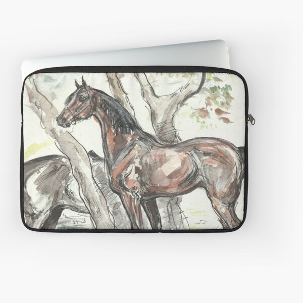 Aperçu de l'œuvre "Paysage avec chevaux" créée et vendue par Yanina Antsulevich.