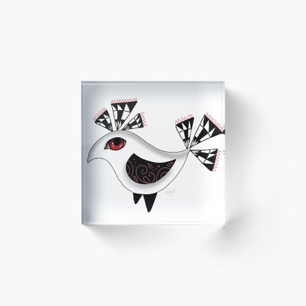 Pavoncella Sarda ricamo tradizionale - Sardinian lucky symbol Acrylic Block