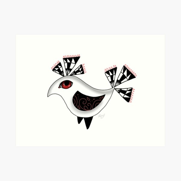 Pavoncella Sarda ricamo tradizionale - Sardinian lucky symbol Art Print