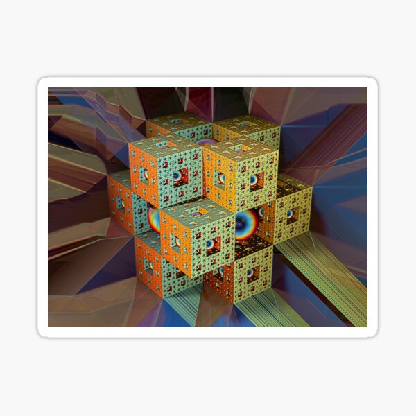 Menger Sponge Sticker