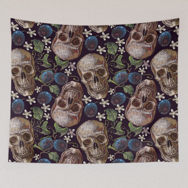 Item preview, Blossoming plum and human skull designed and sold by matrioshka.