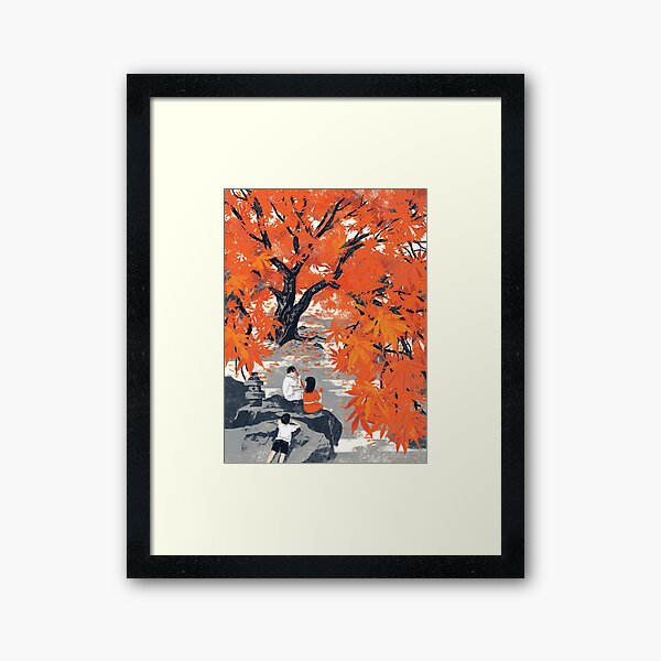 Giant red maple tree Framed Art Print