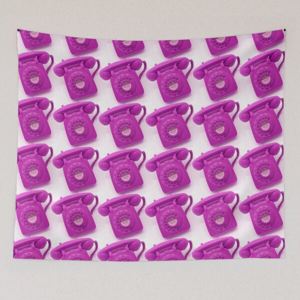 Item preview, Pink purple vintage telephone designed and sold by LittleBettyMakes.