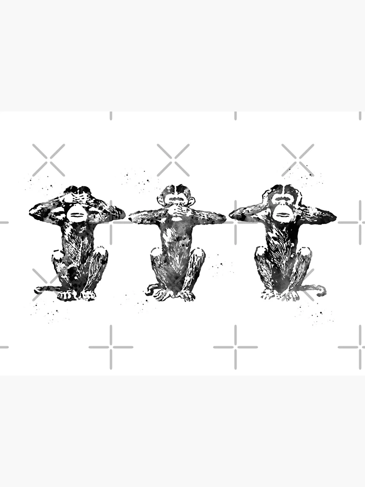 Three wise monkeys Art Board Print for Sale by erzebetth