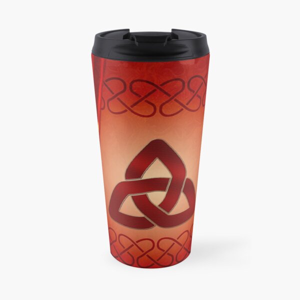 Wonderful celtic knot in red colors Travel Mug