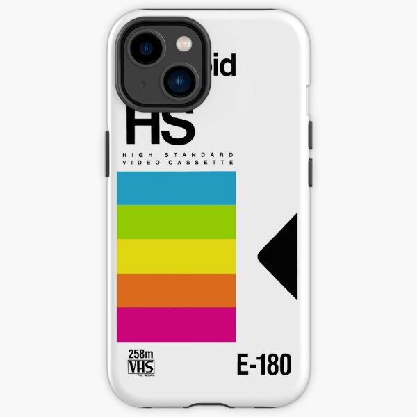 Retro VHS tape vaporwave aesthetic rainbow iPhone Tough Case
