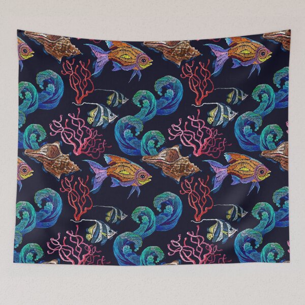 Item preview, Tropical underwater sea pattern designed and sold by matrioshka.