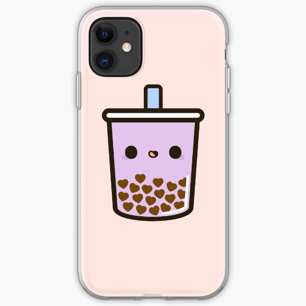 Cute Love Heart Bubble Tea iPhone Soft Case