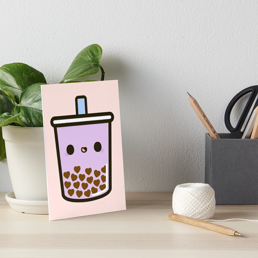 Cute Love Heart Bubble Tea Travel Mug by peppermintpopuk