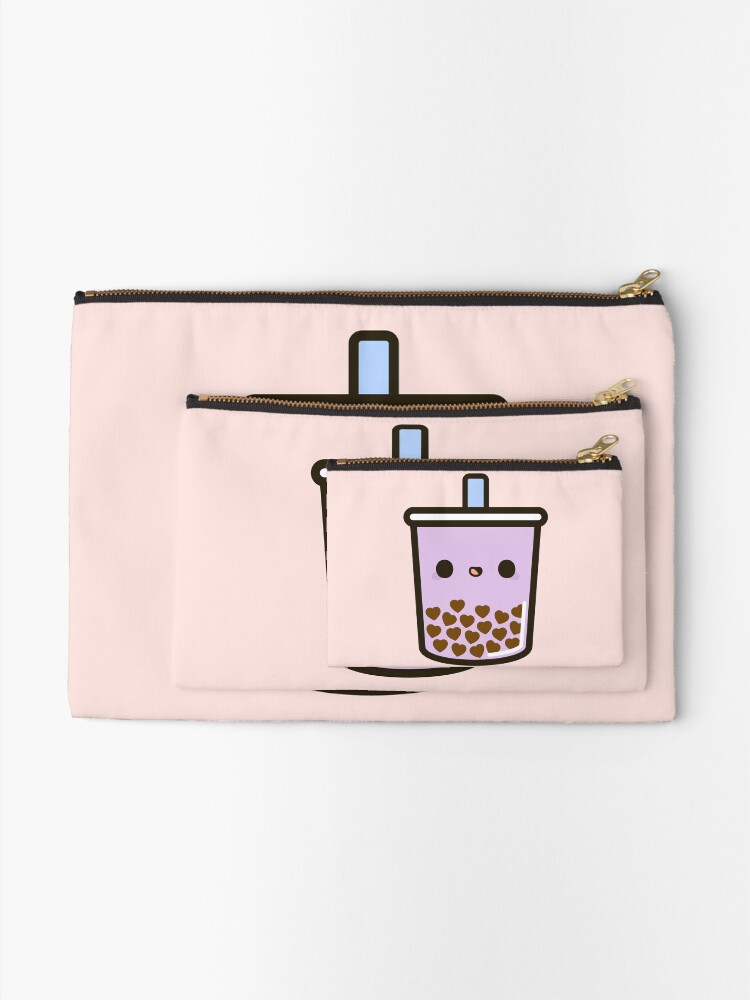 Alternate view of Cute Love Heart Bubble Tea Zipper Pouch