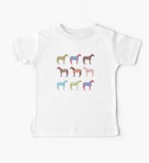 Colorful Horse Pattern Baby Tee