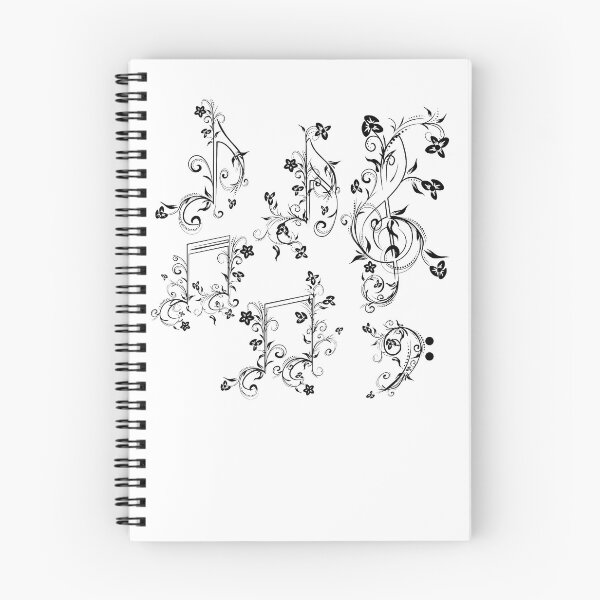 Item preview, Floral Music Notes designed and sold by AnnArtshock.