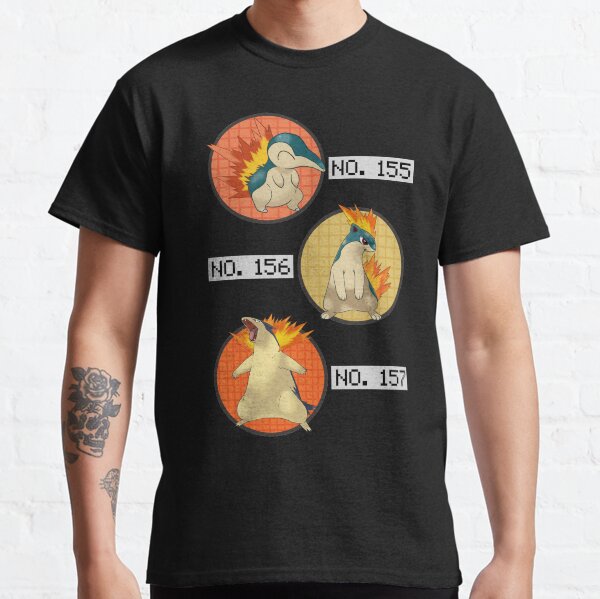 La evolución de Cyndaquil Camiseta clásica