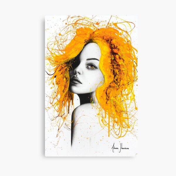 Sunflower Girl Portrait Canvas Print
