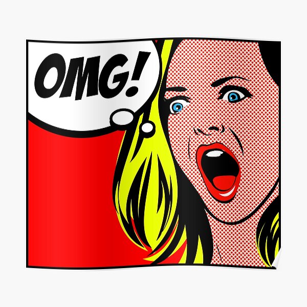 Retro Pop Art - OMG! Poster