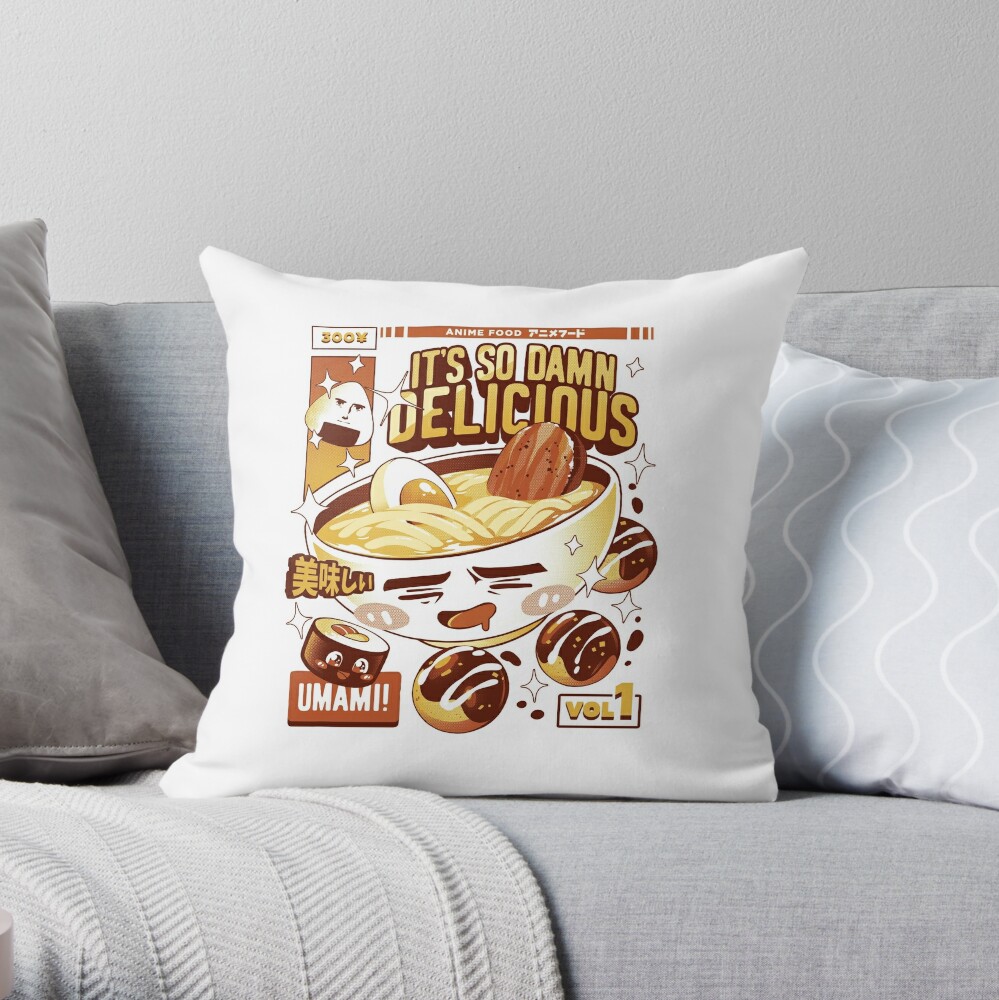 Beautiful And Charming Anime Food Throw Pillow by Ilustrata Design TP-GPIC6XVL