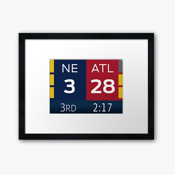 28-3 Patriots-Falcons Sticker for Sale by Ethan Chalon