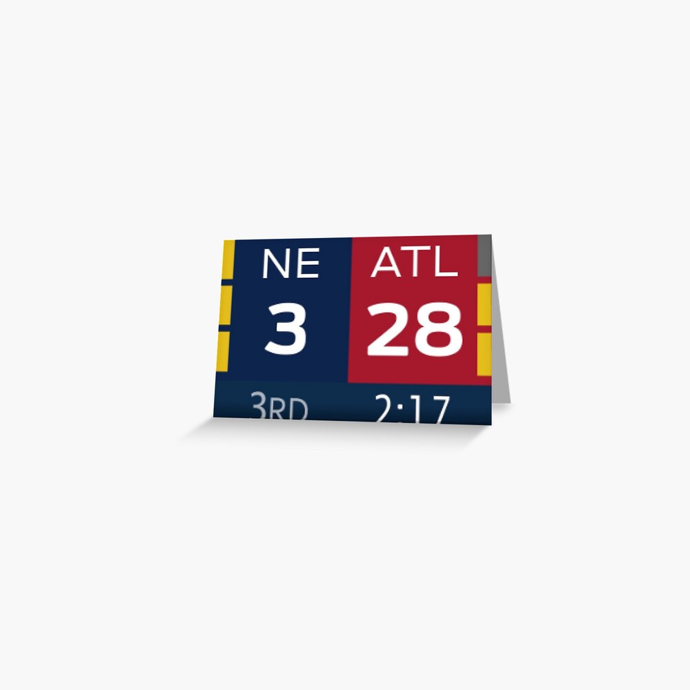 28-3 Patriots-Falcons Sticker for Sale by Ethan Chalon