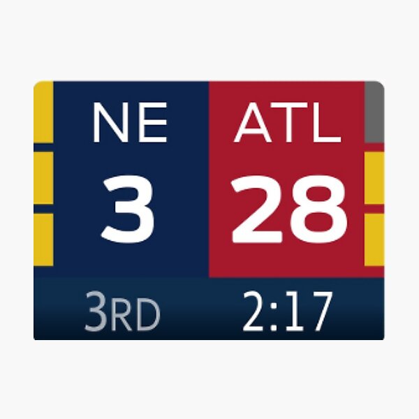 Patriots 28-3 Super Bowl Scoreboard Home Fine Art Print