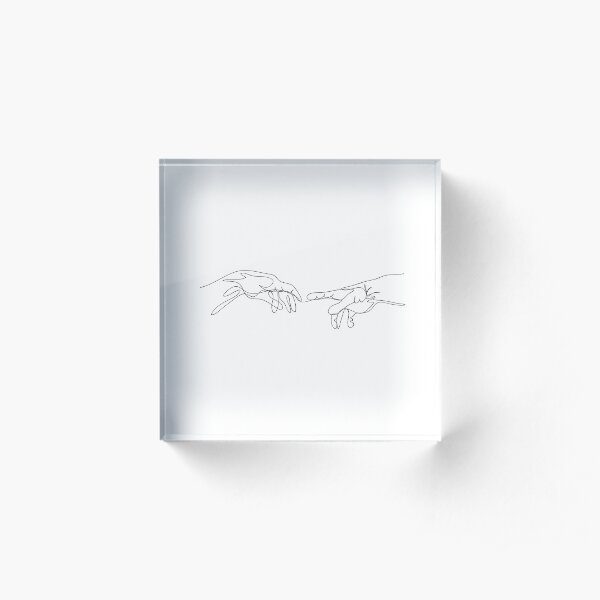 Michael Angelo, line art. Acrylic Block