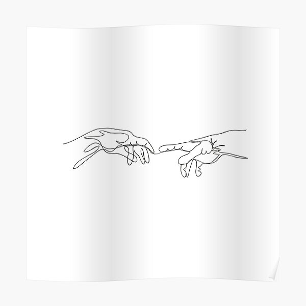 Michael Angelo, line art. Poster