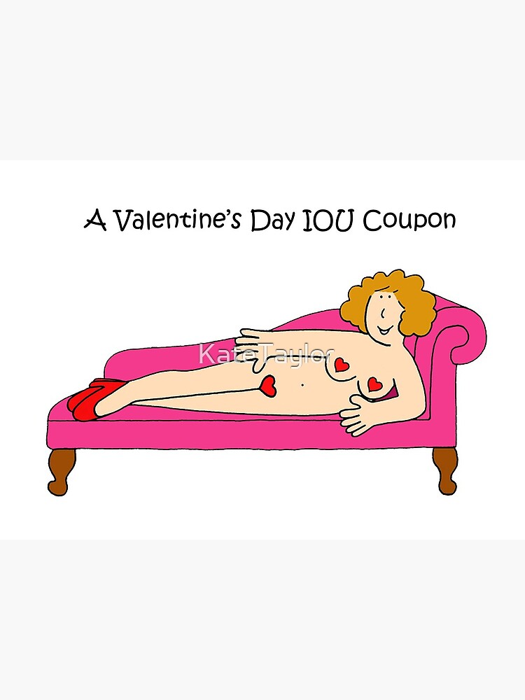 Valentine's Day IOU Coupon for Him Sexy Cartoon Lady Art Board Print for  Sale by KateTaylor