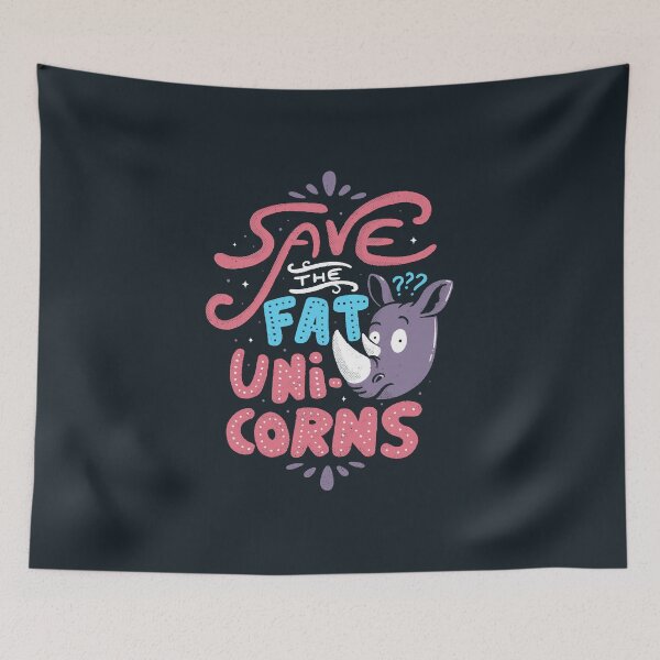 Item preview, Save The Fat Unicorns designed and sold by Tobe Fonseca®.