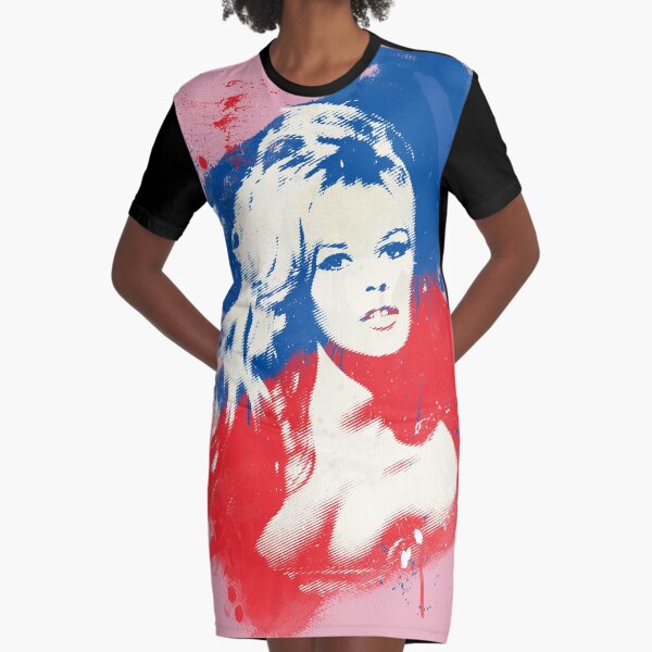 B. B. - Pop Art Fashion Icons Graphic T-Shirt Dress