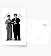 Laurel and Hardy Signature Postcards