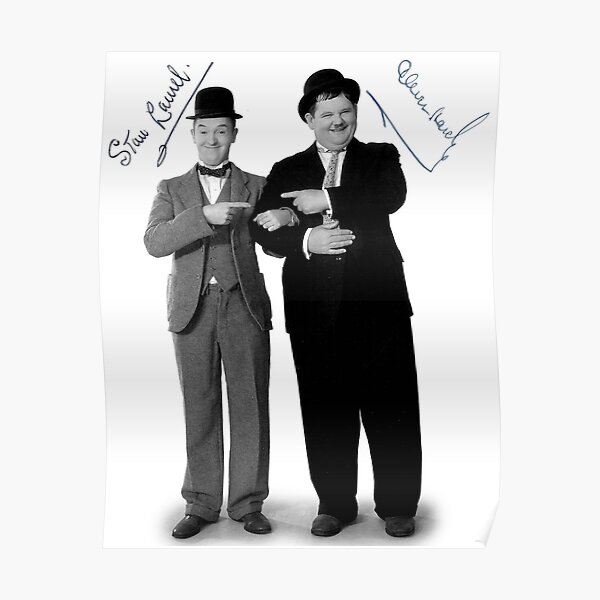 Laurel and Hardy Signature Poster