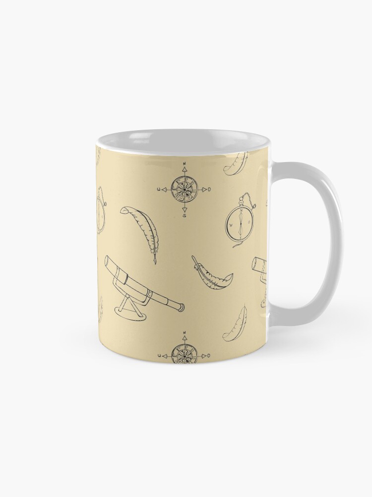 Alternative Ansicht von Entdecker mit hellem Hintergrund Tasse