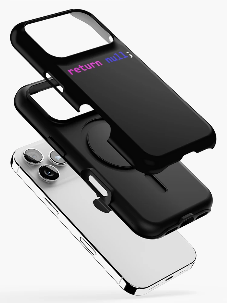 Thumbnail 2 of 4, iPhone Case, computer programming - return null designed and sold by MagicDoorknob.