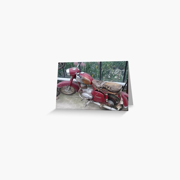 Old Moped Greeting Card