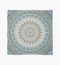 Dreamy Grey, Blue and Ivory Mandala Scarf