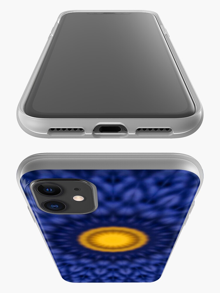 Alternative Ansicht von Ente auf Blau Kaleidoskop iPhone-Hülle & Cover