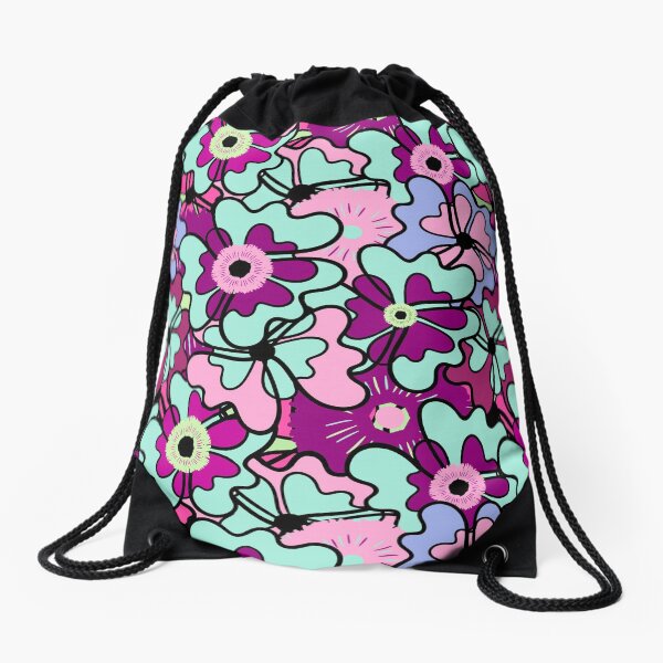 Flower Power Drawstring Bag