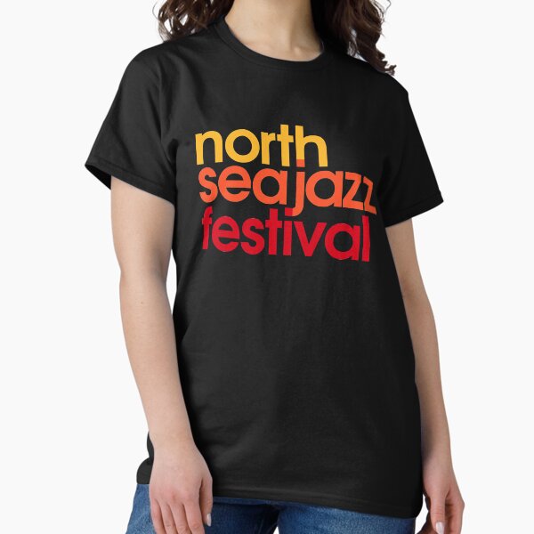 Vista previa del artículo con la obra «Festival de Jazz del Mar del Norte», diseñado y vendido por Souled Tees.