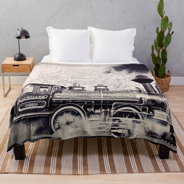 Item preview, Vintage Boston Locomotive designed and sold by Sasha Art Gallery.