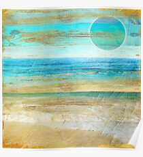Turquoise Moon Day Poster