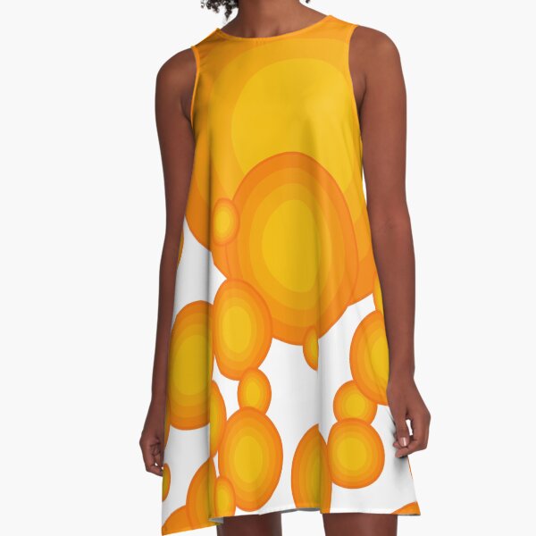The Orange 70's year styling A-Linien Kleid