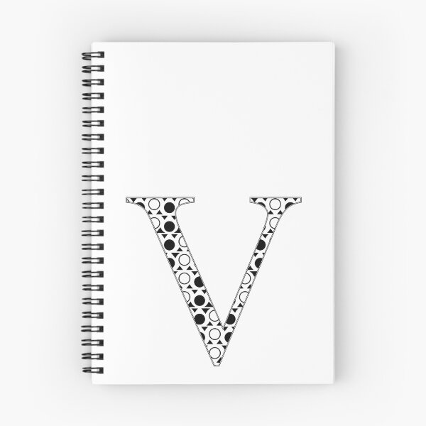 Aperçu de l'œuvre Monogramme Monochromatique Géométrique Lettre V créée et vendue par vickennobile.