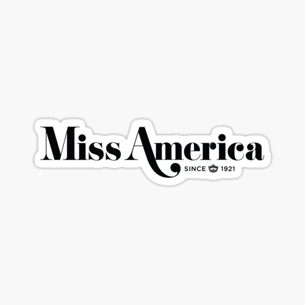 Miss America (Black) Sticker
