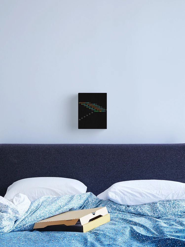 Thumbnail 2 of 3, Canvas Print, javascript - callback hell designed and sold by MagicDoorknob.