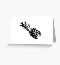 Monochrome Pineapple: Modern, Cool & Somewhat Somber Greeting Card