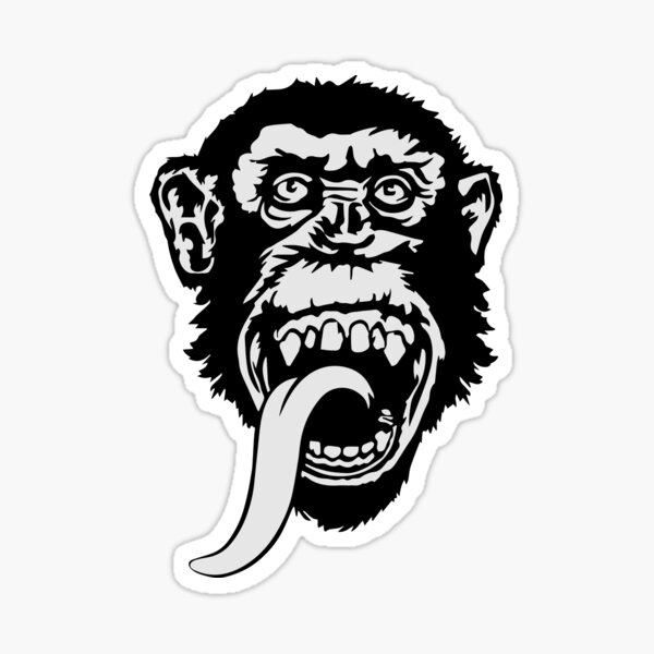 Tête de singe Sticker