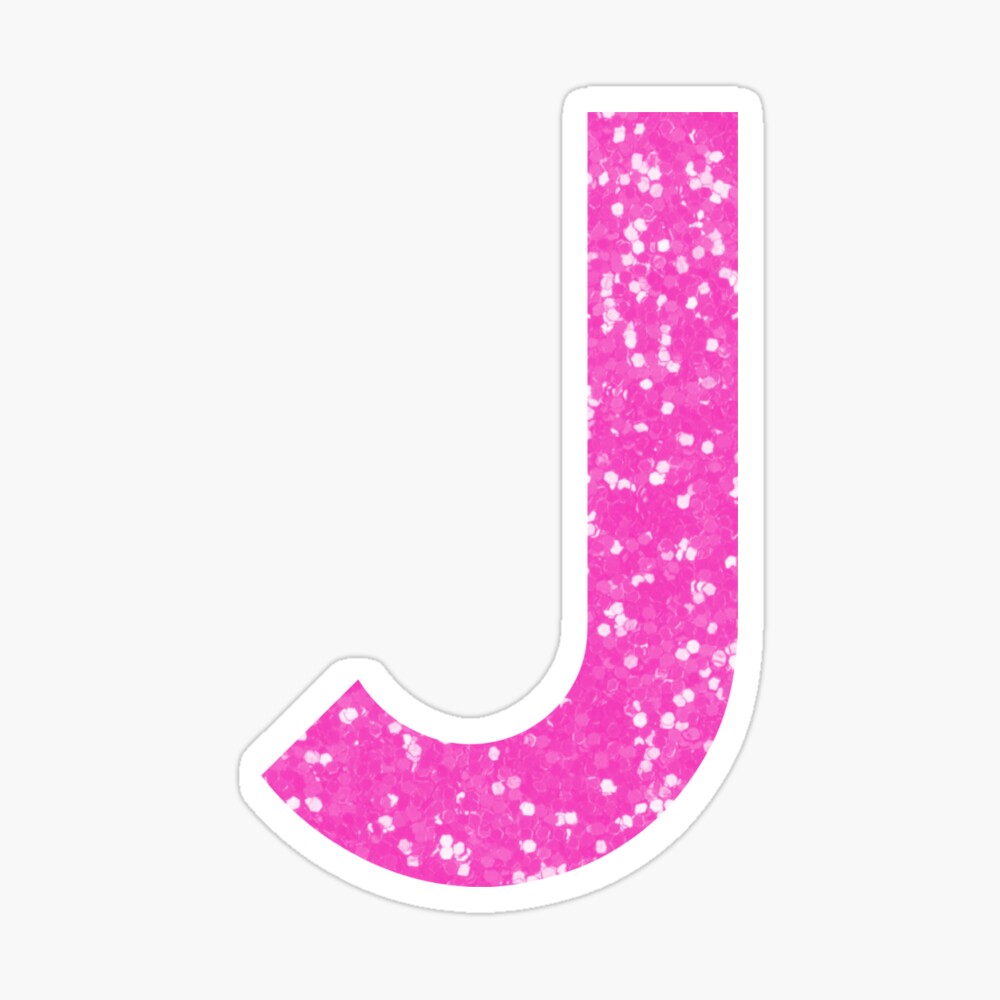 pink glitter j pink glitter photographic print by pascally redbubble