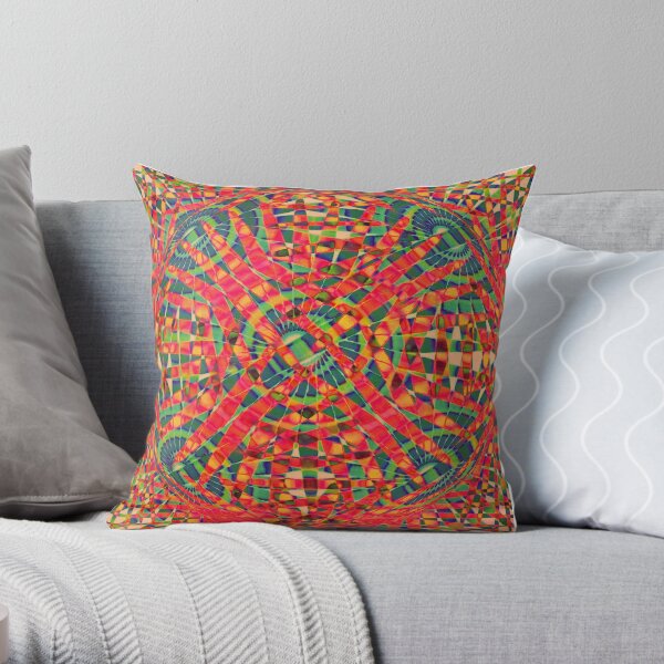 Mandala Fire Throw Pillow