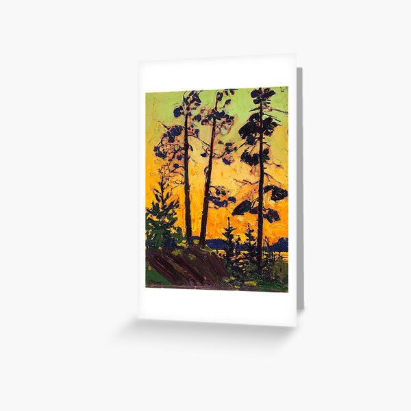 Tom Thomson - Pine Trees at Sunset - 1915 Greeting Card